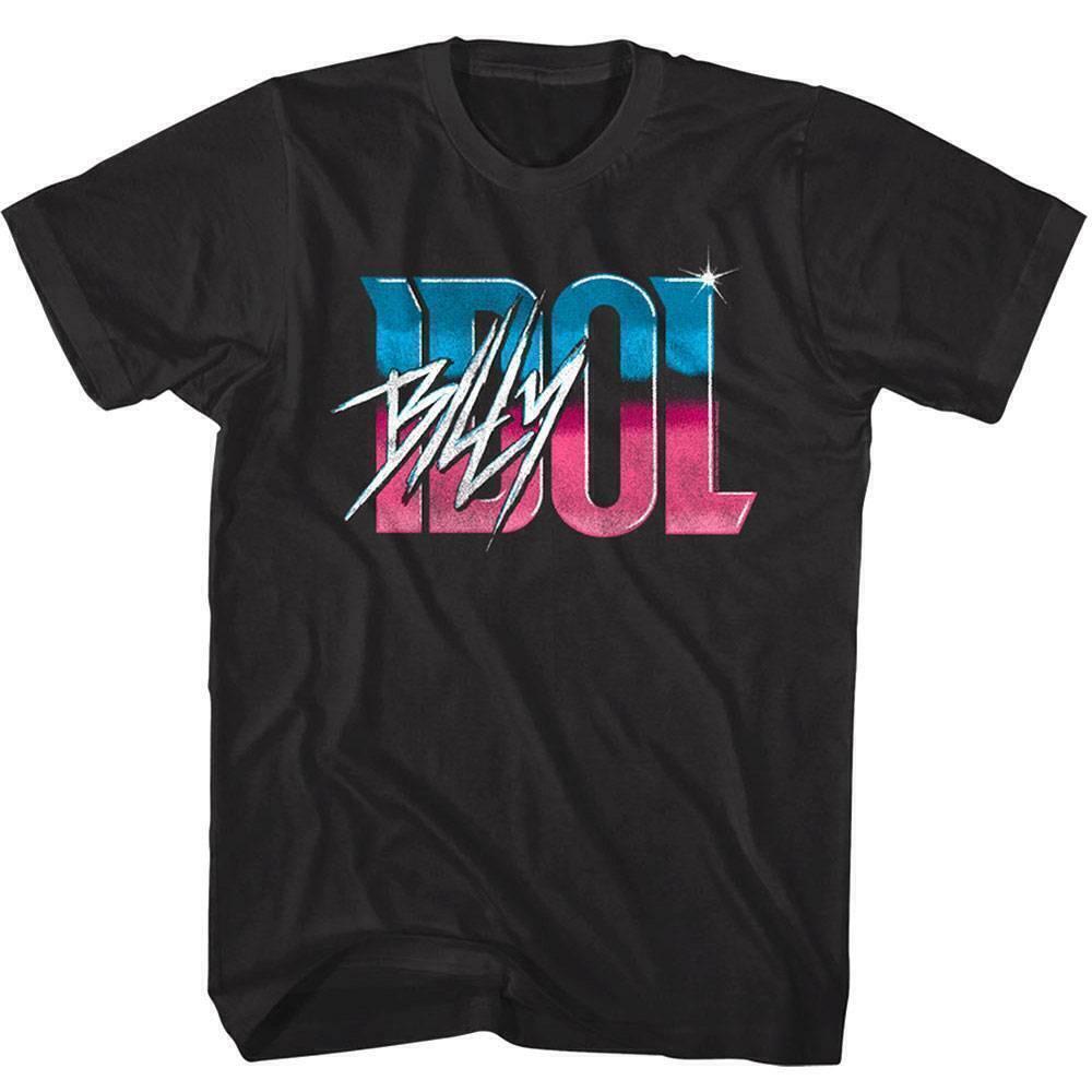 Billy Idol 80S Chrome Logo New Wave Punk Rock Unisex T Shirt